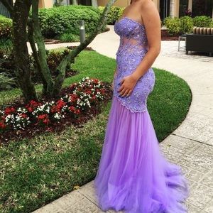Jovani light purple long dress #81120 size (6)
